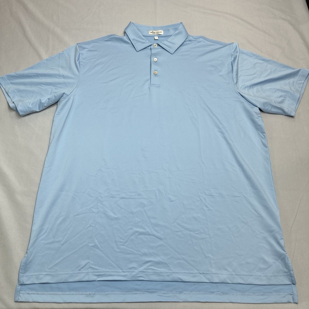 Peter Millar Shirt Mens XL Blue Summer Comfort Golf Polo Stretch Performance
